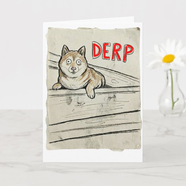 Belated Birthday Card – Shibupi Took a Nap (Small Plant)