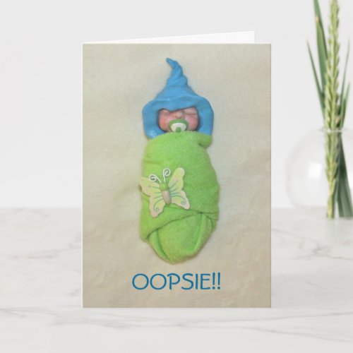 Belated Birthday Clay Baby Sleeping  Funny Card