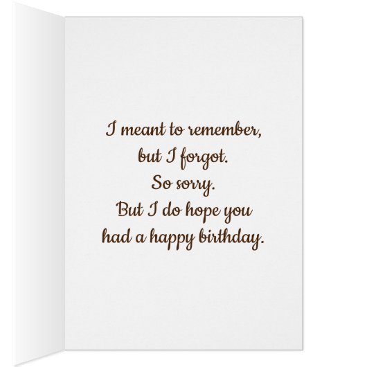 Belated Birthday, Forgotten Birthday with Squirrel (Inside (Right))