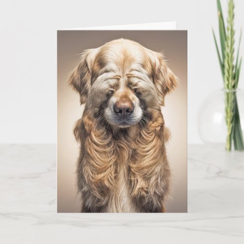 Belated Birthday Golden Retriever Card