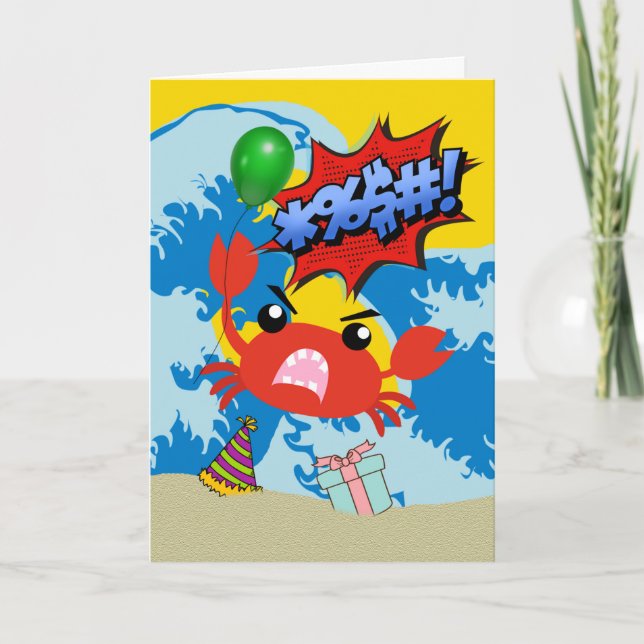Belated Birthday Holy Crab I'm Shellfish Card (Front)