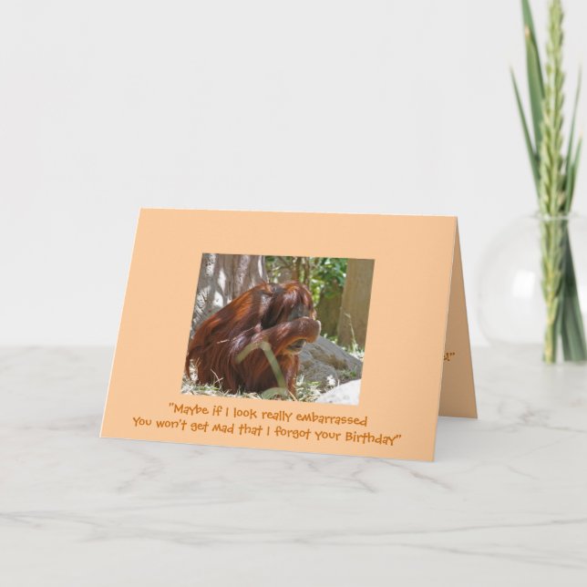 Belated Birthday, Humorous Card (Front)