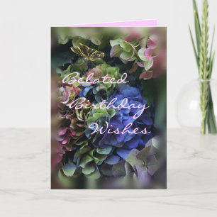 Belated Birthday- hydrangea 5409-customize Card