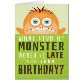 Belated Birthday, - What Kind of Monster is LATE? (Front)