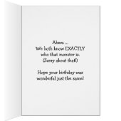 Belated Birthday, - What Kind of Monster is LATE? (Inside (Right))