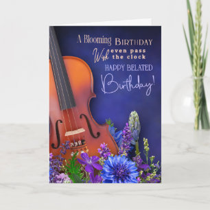 Belated Birthday Wishes For String Musician Card