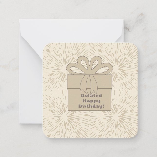 Belated Birthday Wishes  Note Card (Front)