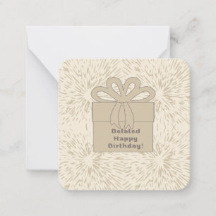 Belated Birthday Wishes Note Card