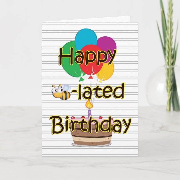 Purple Cake-Happy Belated Birthday | Birthday & Greeting Cards by Davia
