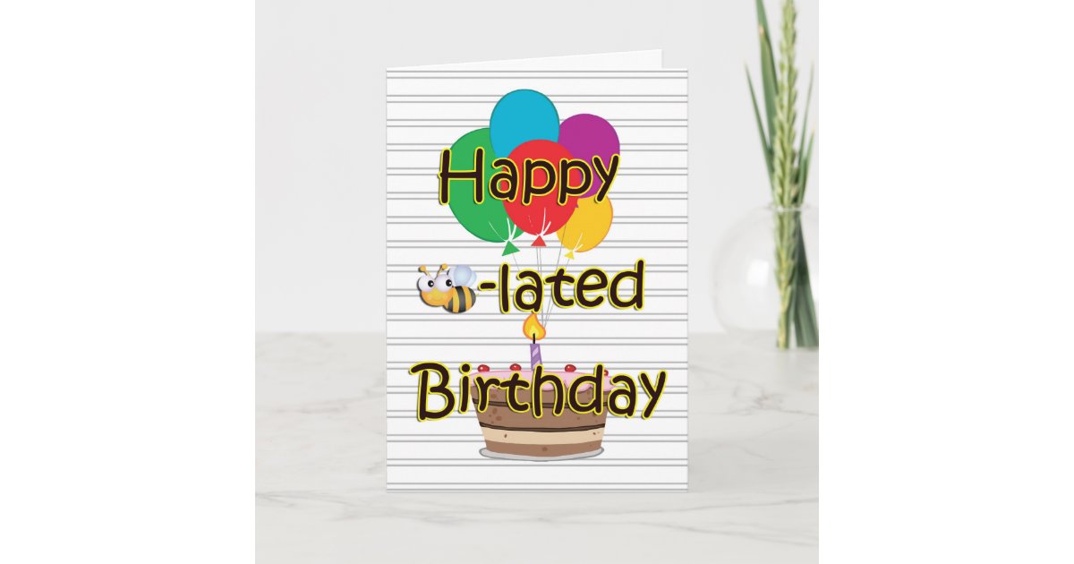 belated birthday wishes cake