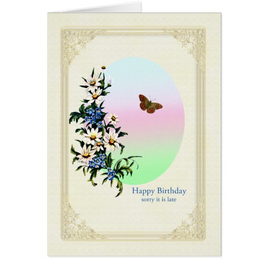 Belated Birthday with Flowers (Front)