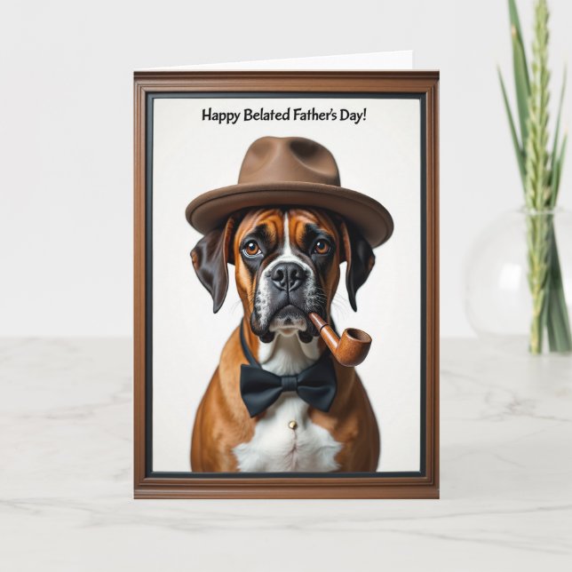Belated Canine Fathers Day Card (Front)