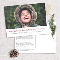 Belated Holiday Cheer, Late Greetings This Year