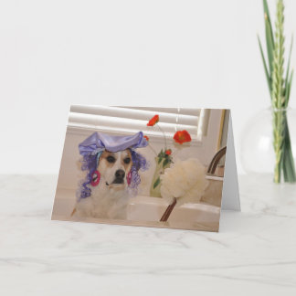 Belated humorous birthday card