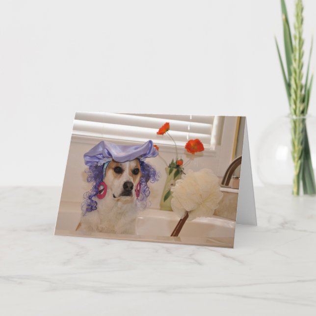 Belated humorous birthday card (Front)