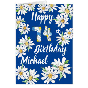 Belated Personalized 75th Birthday Card