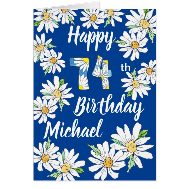 Belated Personalized 75th Birthday Card (Front)