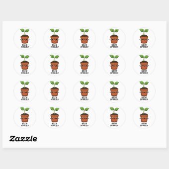 Beleaf In Yourself Funny Plant Pun Classic Round Sticker | Zazzle