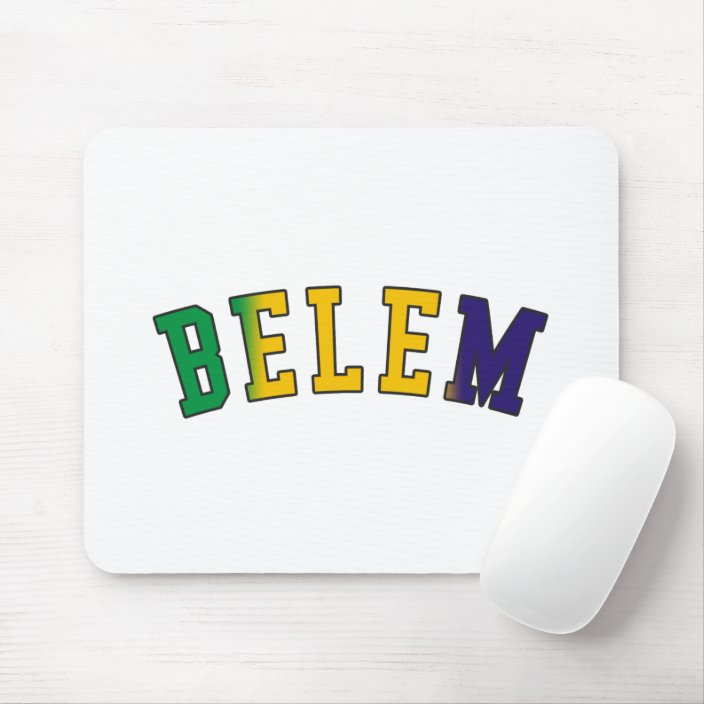 Belem in Brazil National Flag Colors Mouse Pad