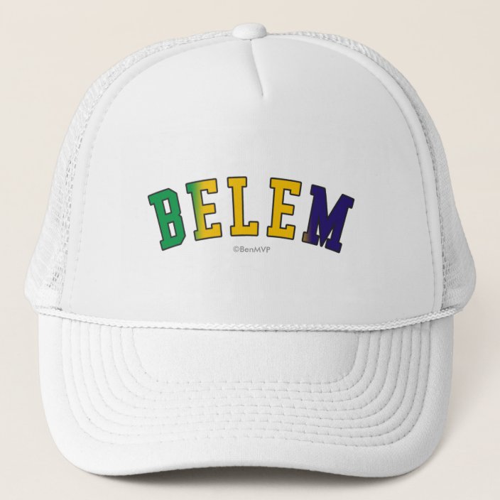 Belem in Brazil National Flag Colors Trucker Hat