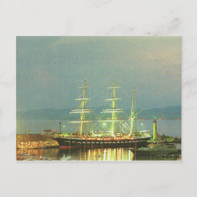 Belem in St Raphael, French Sailing ship, Postcard (Front)
