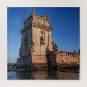 Belem tower at sunset in Lisbon, Portugal Jigsaw Puzzle