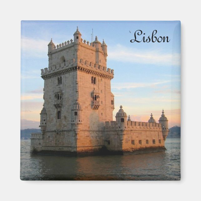 Belem Tower in Lisbon Magnet (Front)