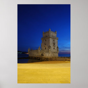Belem Tower in Lisbon, Portugal (Sunset) Poster