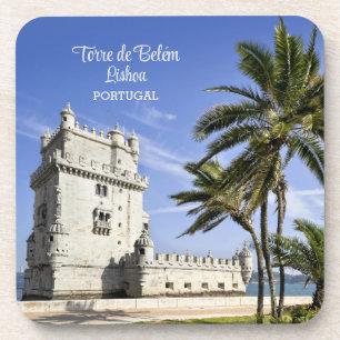 Belém Tower photo, Lisbon, Portugal Beverage Coaster