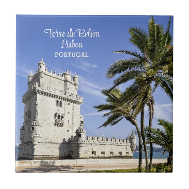 Belém Tower photo, Lisbon, Portugal Ceramic Tile (Front)