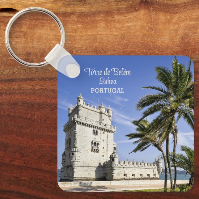 Belém Tower photo, Lisbon, Portugal Keychain (Front)