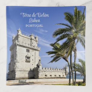 Belém Tower photo, Lisbon, Portugal Trinket Tray