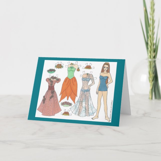 Belethwen Elf Paper Doll Greeting Card (Front)