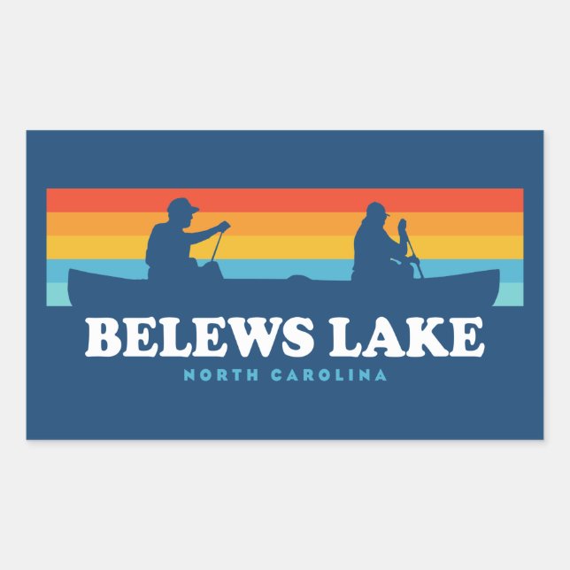 Belews Lake North Carolina Canoe Rectangular Sticker (Front)