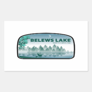 Belews Lake North Carolina Deer Rectangular Sticker