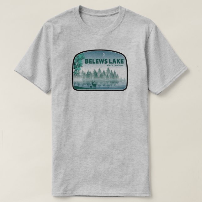 Belews Lake North Carolina Deer T-Shirt (Design Front)
