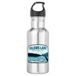 Belews Lake North Carolina Fishing Rod Stainless Steel Water Bottle