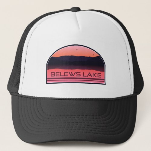 Belews Lake North Carolina Red Sunrise Trucker Hat