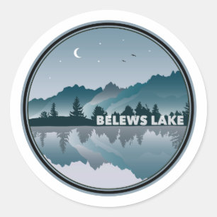 Belews Lake North Carolina Reflection Classic Round Sticker