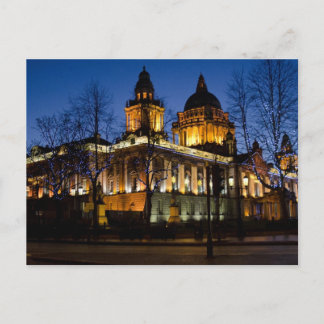 Belfast City Hall at night Postcard