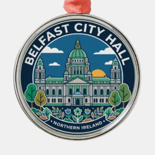 Belfast City Hall Northern Ireland Metal Ornament