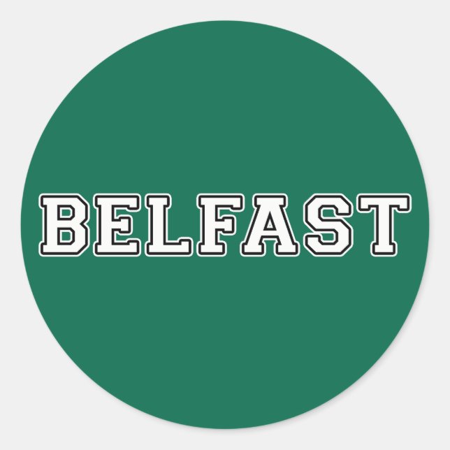 Belfast Classic Round Sticker (Front)