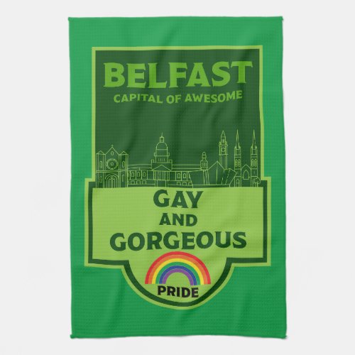 Belfast Gay Pride _ Brighton Ireland LGBT _ Kitchen Towel