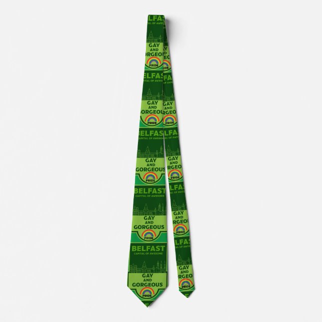 Belfast Gay Pride - Brighton Ireland LGBT - Neck Tie (Front)