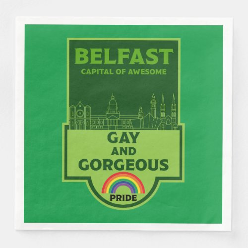 Belfast Gay Pride _ Brighton Ireland LGBT _ Paper Dinner Napkins