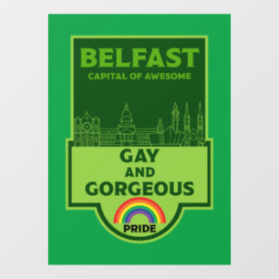Belfast Gay Pride - Brighton Ireland LGBT - Window Cling