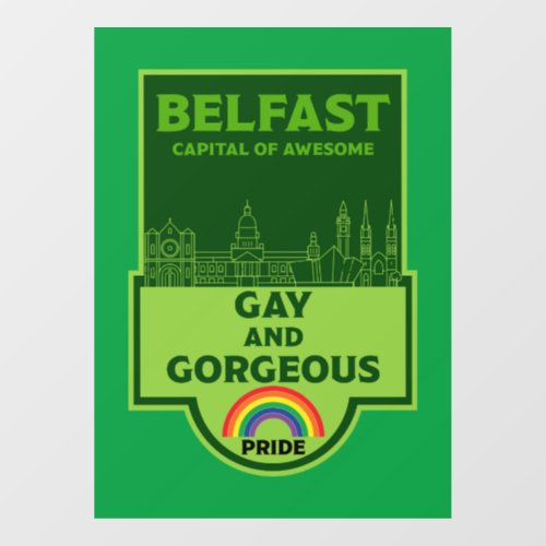 Belfast Gay Pride _ Brighton Ireland LGBT _ Window Cling