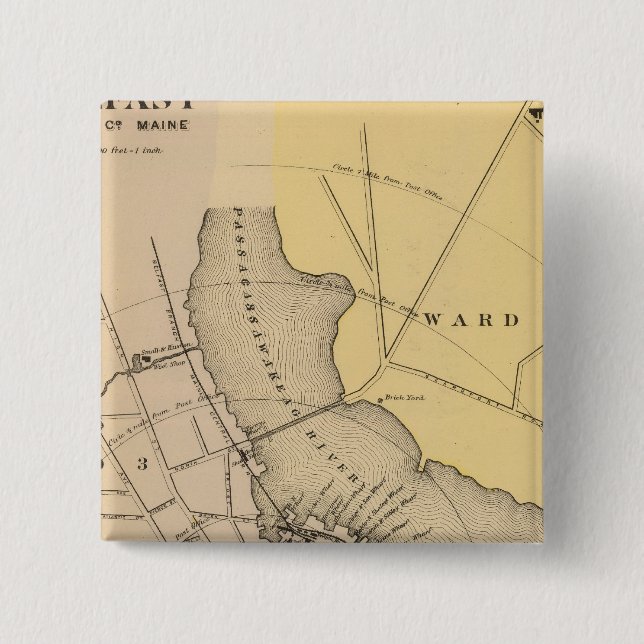 Belfast, Maine Pinback Button (Front)