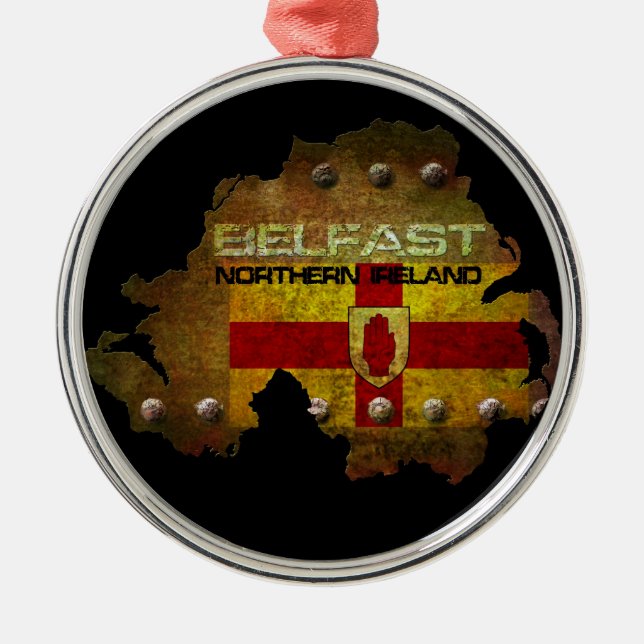 Belfast Northern Ireland Metal Ornament (Front)