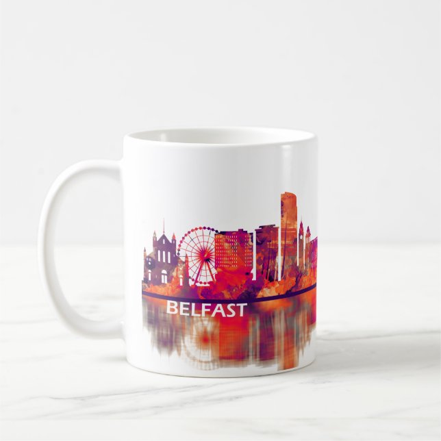 Belfast Northern Ireland Skyline Coffee Mug (Left)